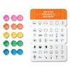 Dotz Cord ID, 10 Multi-Colored Identifiers, 40 Punch Out Icons 21211